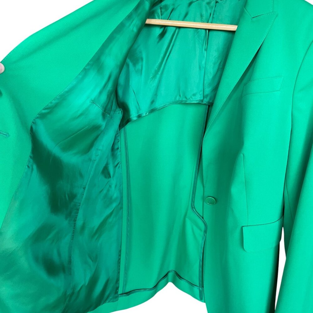 Akris Punto Emerald Wool Statement Blazer – Size 12 – Luxury Collector Piece - Picture 6 of 10